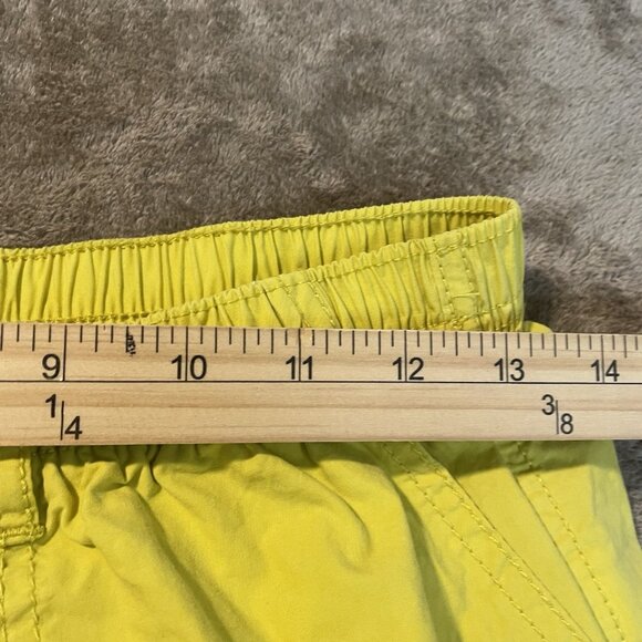 Wild Fable Pants Womens Small Cargo Wide Leg Neon Yellow Relaxed Stretch Baggy - Picture 5 of 7